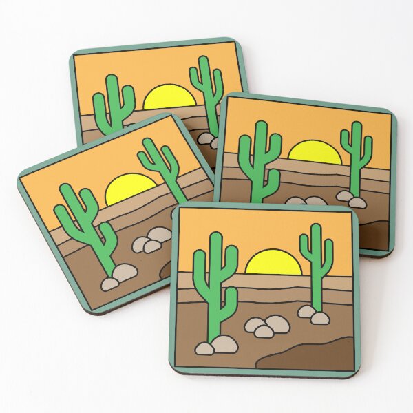 Item preview, Minimalist Desert Sunset - Saguaro Cactus Landscape designed and sold by AbrahamicDesign.
