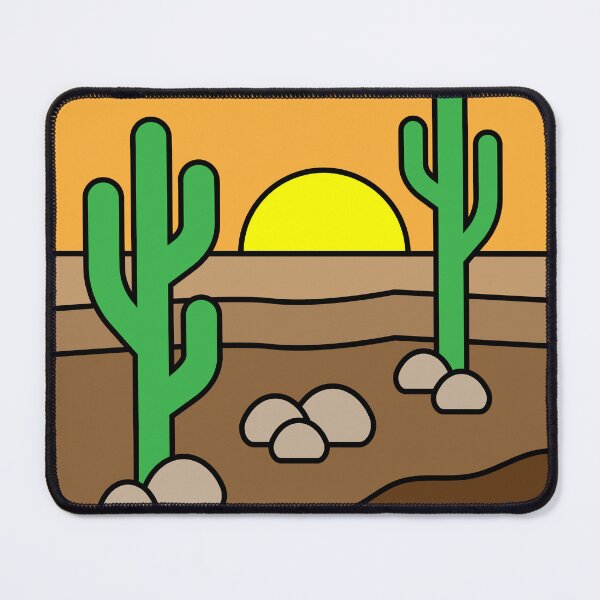 Item preview, Minimalist Desert Sunset - Saguaro Cactus Landscape designed and sold by AbrahamicDesign.