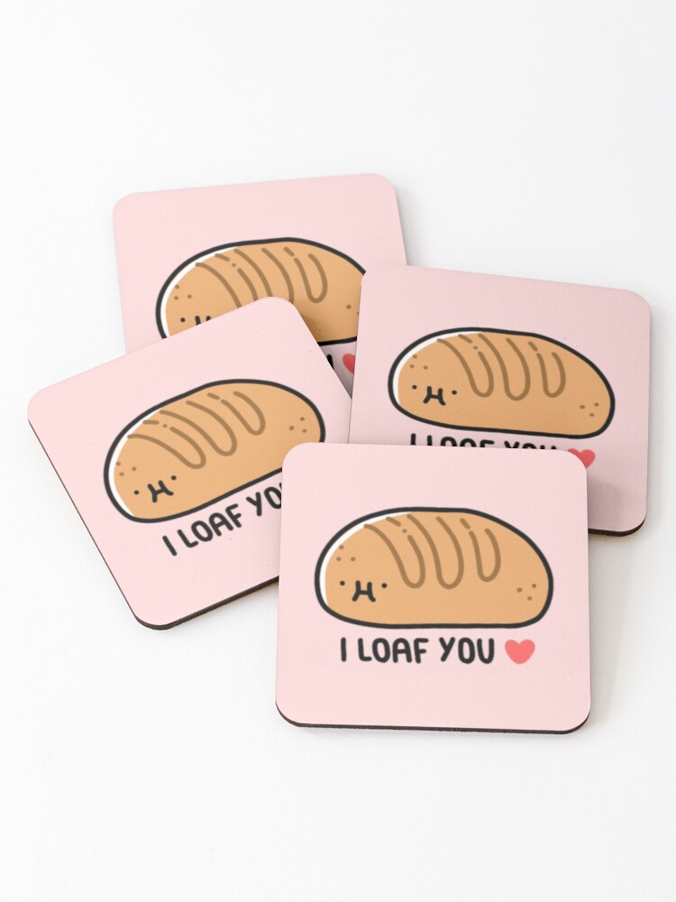Thumbnail 1 of 5, Coasters (Set of 4), Cute bread designed and sold by coocoolat.