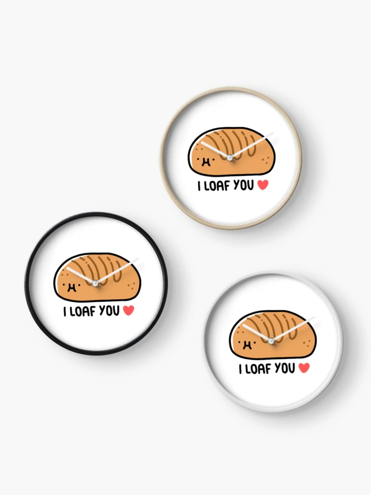 Thumbnail 3 of 4, Clock, Cute bread designed and sold by coocoolat.