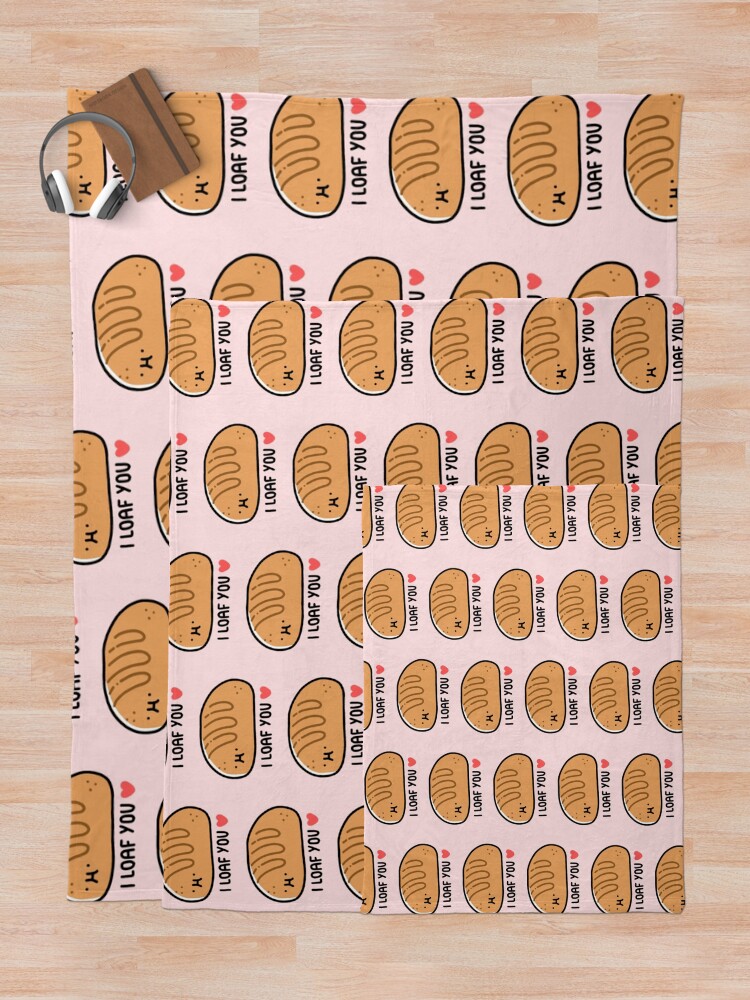 Thumbnail 5 of 6, Throw Blanket, Cute bread designed and sold by coocoolat.