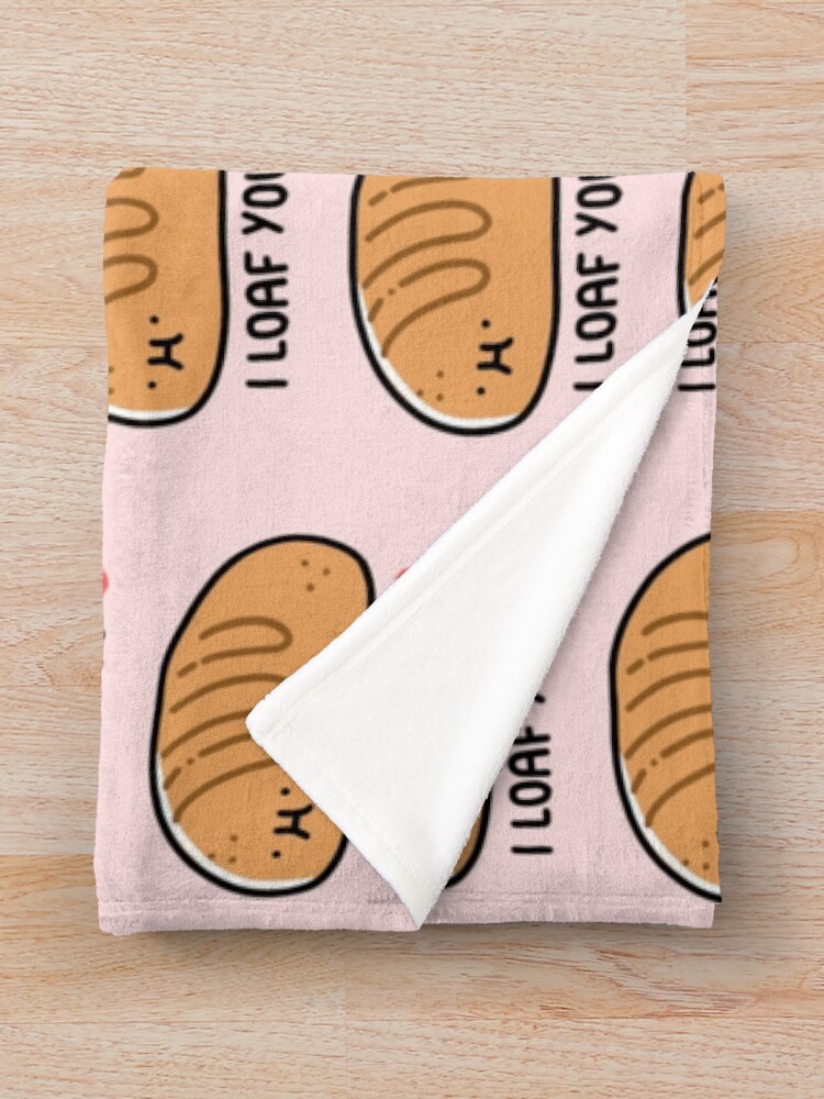 Thumbnail 3 of 6, Throw Blanket, Cute bread designed and sold by coocoolat.