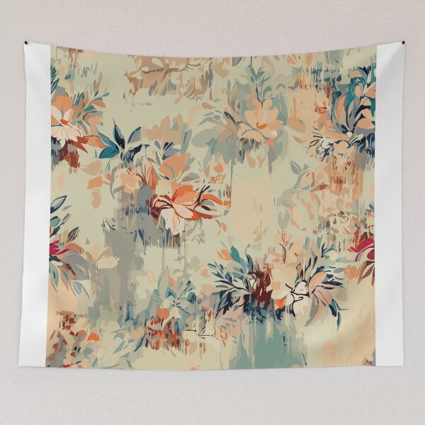 Item preview, Nostalgic floral splendor beige vintage flower magic designed and sold by Ascooepics.