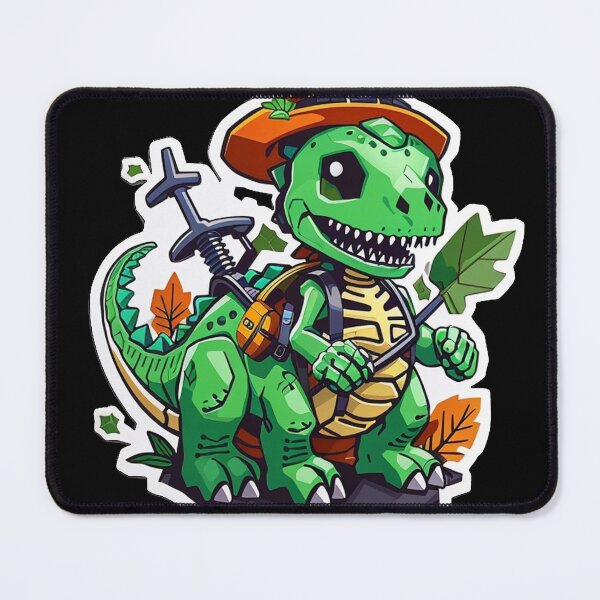 Item preview, Cute Skeleton Riding green Dinosaur designed and sold by TrendyPalette.