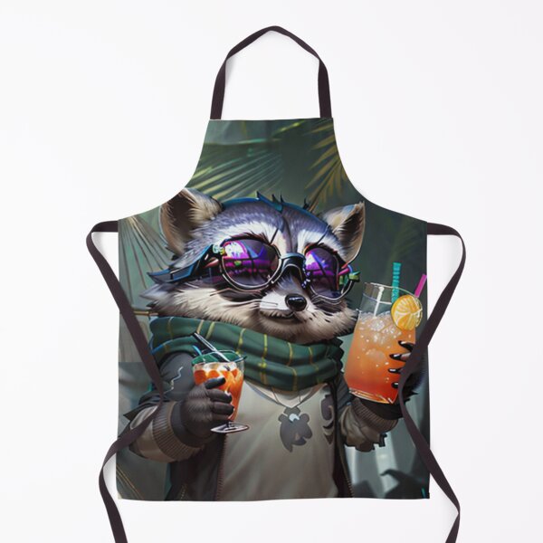 Item preview, A cute and cool raccoon having a cold drink designed and sold by Pelzi100.