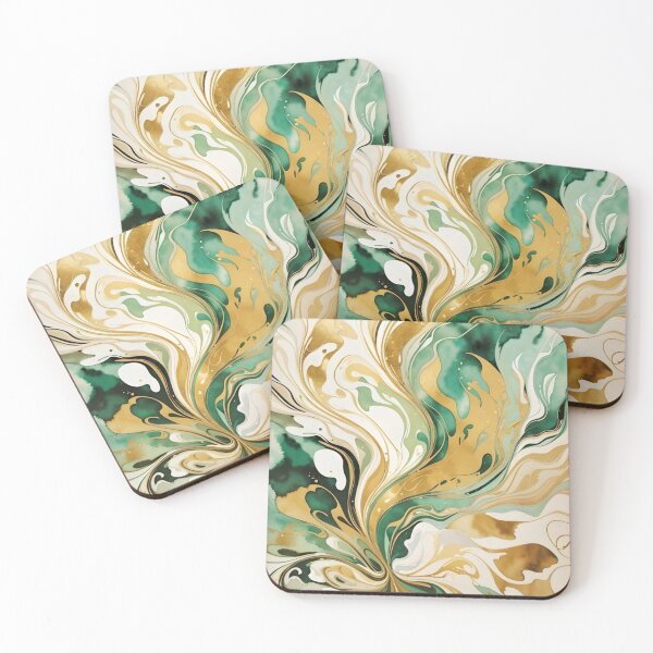 Item preview, Gold & Emerald Green Swirl  designed and sold by FocalFrenzy.