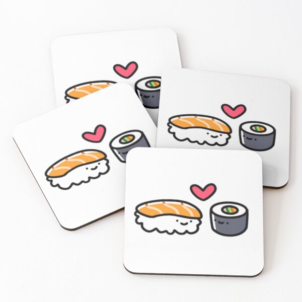 Item preview, Cute sushi in love designed and sold by coocoolat.