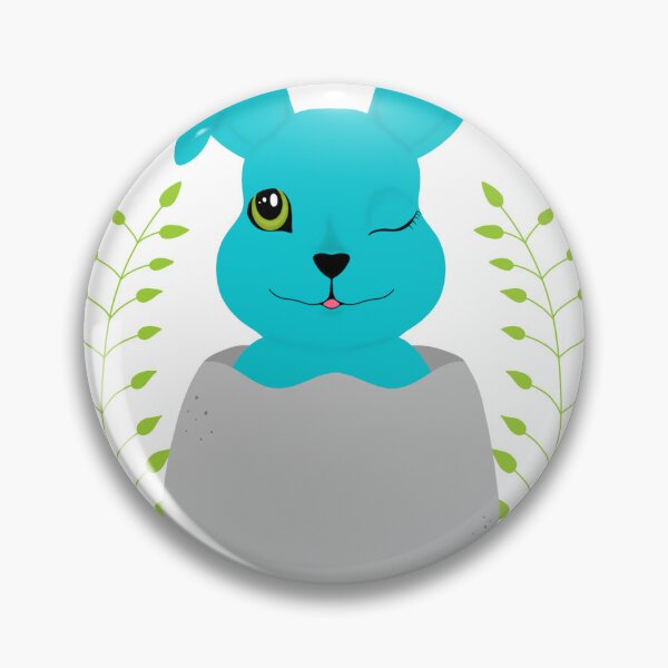 Item preview, Blue rabbit in an egg. designed and sold by KCIllustration-.