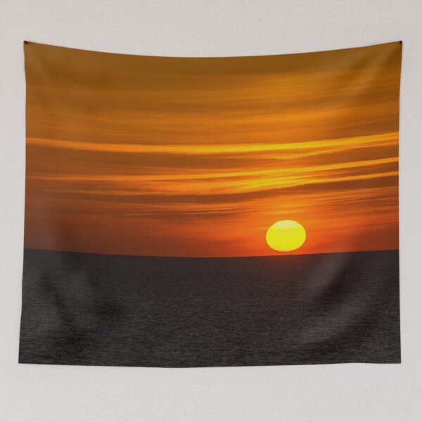 Item preview, Glowing Orange Sunset On The Ocean 2 designed and sold by Debra Martz.