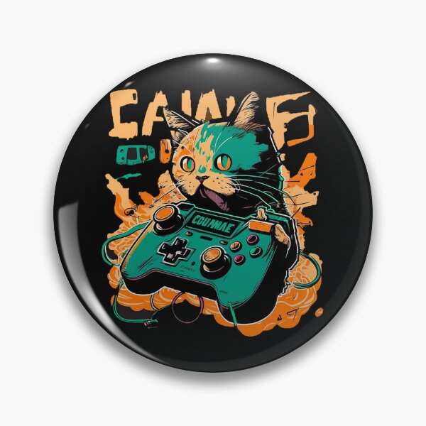 Item preview, Cute cat playing video games designed and sold by Pawtastic Prints.
