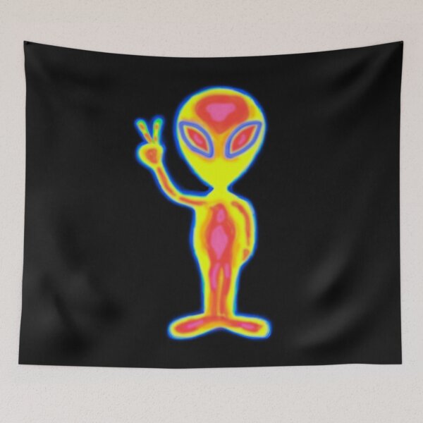Item preview, Funny Alien UFO Peace Sign Infrared and Thermal Imaging Humor Joke Meme designed and sold by Maciek63.