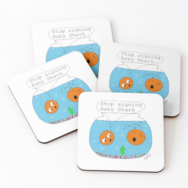 Item preview, Stop singing Baby Shark. Life in a Fishbowl. designed and sold by carahodgsonart.