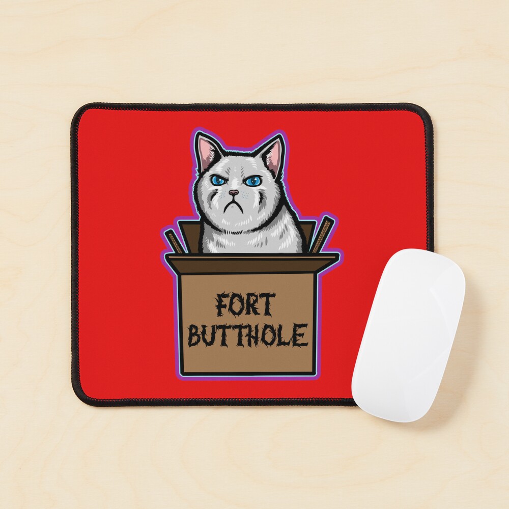 Fort Butthole! Angry kitty cat kitten meme - Art Print Poster