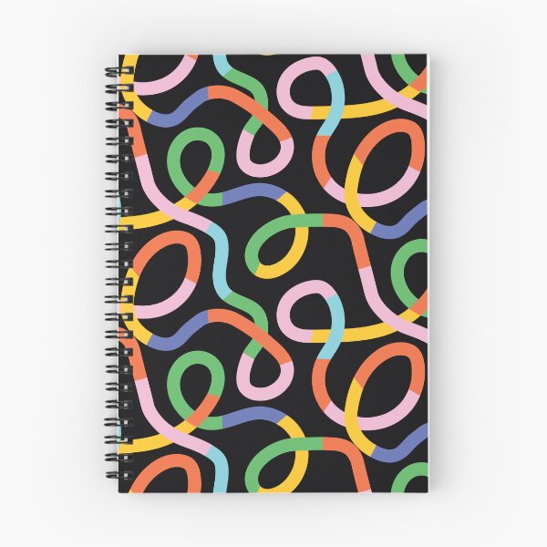 Artikelvorschau, Oh Happy Day Rainbow Loop-de-Loops auf Schwarz entworfen und verkauft von bethmcmillian.