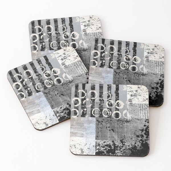 Item preview, Grayscale Mixed Media Abstract Art designed and sold by NancyMerkle.