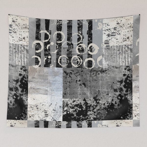 Item preview, Grayscale Mixed Media Abstract Art designed and sold by NancyMerkle.