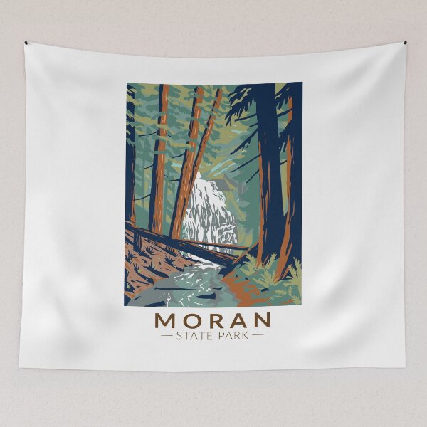 Item preview, Moran State Park Washington Travel Art Vintage designed and sold by KrisSidDesigns.