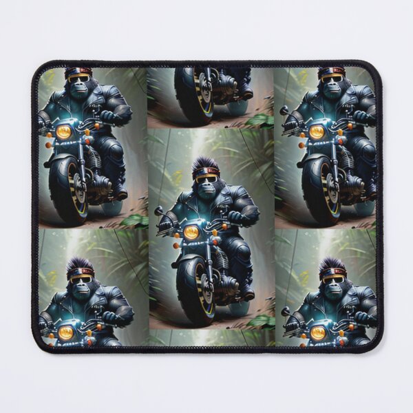 Item preview, a cool gorilla riding a motorcycle in the jungle designed and sold by Pelzi100.