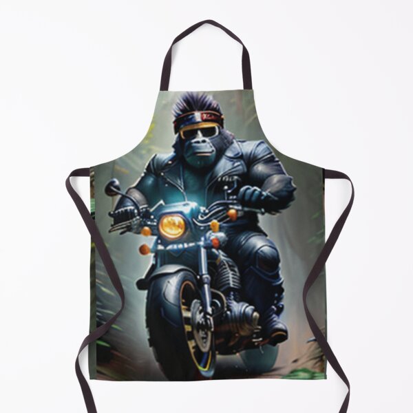 Item preview, a cool gorilla riding a motorcycle in the jungle designed and sold by Pelzi100.