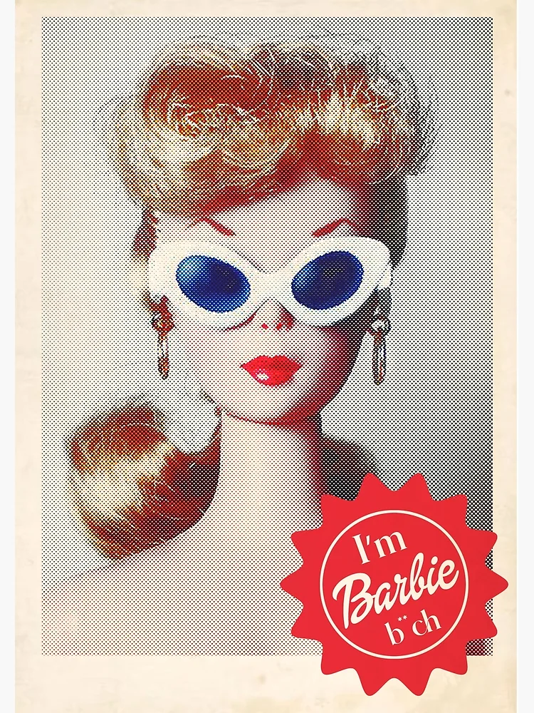 2024 Set of 4 Poster 12x18 Retro Barbie Print