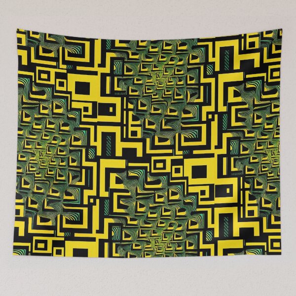 Item preview, Abstract Yellow and Green designed and sold by wonderlandv.