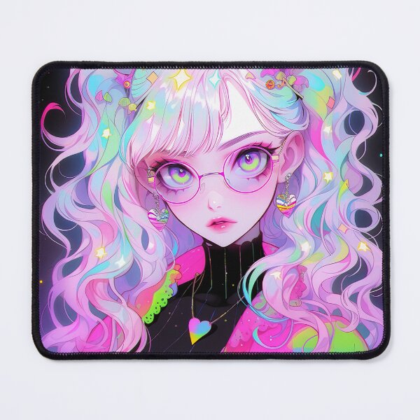 Item preview, Cute Pink Nerdy Anime Girl designed and sold by bubblegoth.
