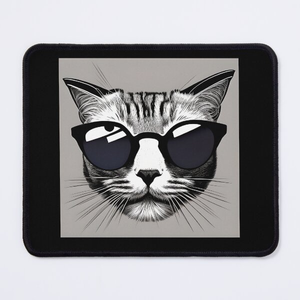 Item preview, Grey cat in sunglasses designed and sold by MikoMate.