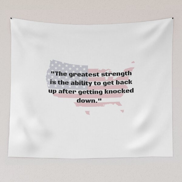 Item preview, "The greatest strength is the ability to get back up after getting knocked down."  motivation quote trending t shirt design designed and sold by sangram9337.
