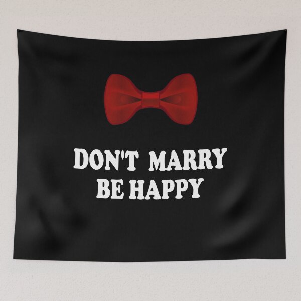 Item preview, Don't marry be happy red bow tie designed and sold by Sunmoonlove.