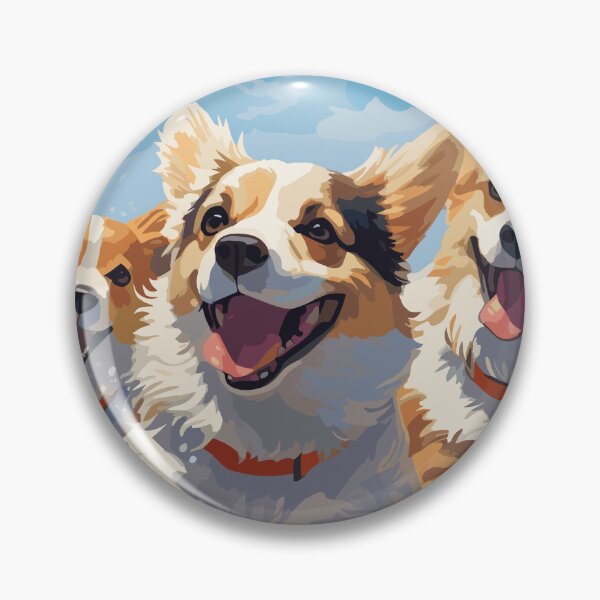 Item preview, Three Happy Corgis designed and sold by CatCoconut-Art.