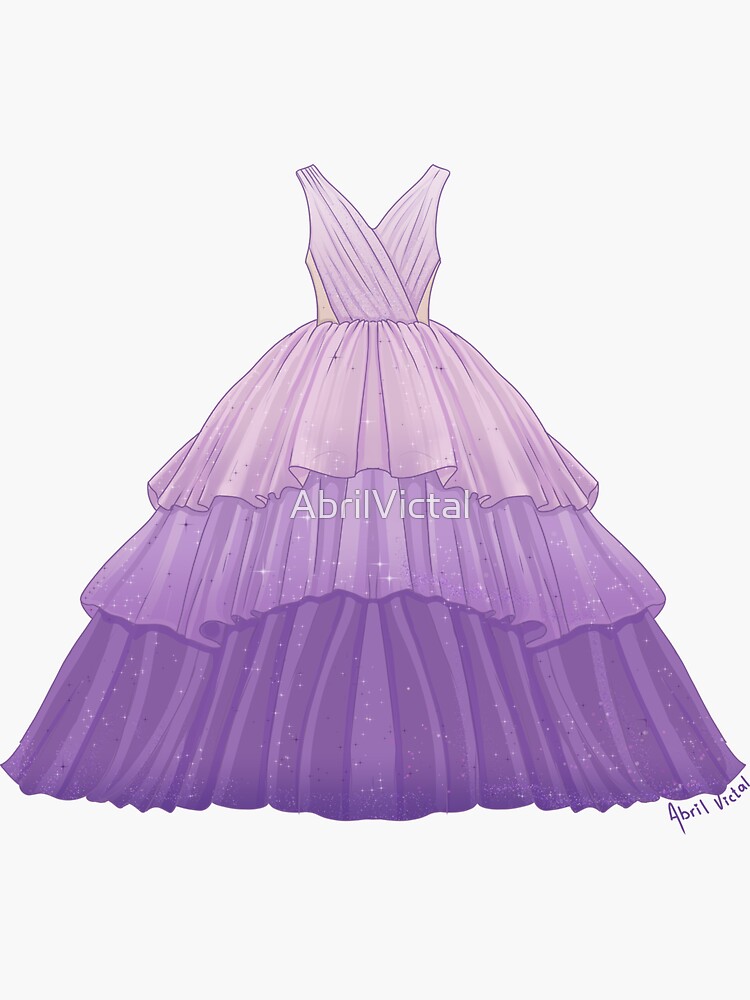 Enchanted Purple dress TV Sticker for Sale by AbrilVictal