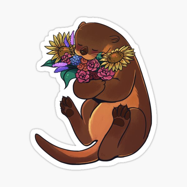 Sleepy Otter Sticker