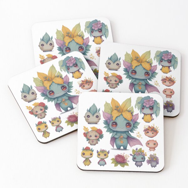 Item preview, Little monsters, Little devils with flower theme designed and sold by Piniatá P.