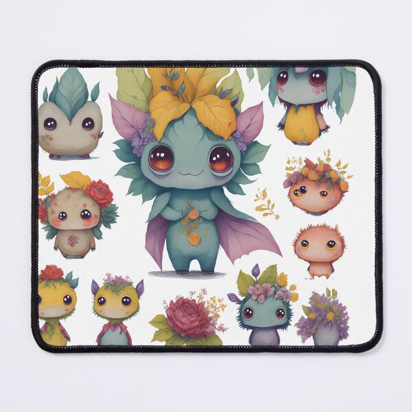 Item preview, Little monsters, Little devils with flower theme designed and sold by Piniatá P.