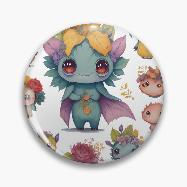Item preview, Little monsters, Little devils with flower theme designed and sold by Piniatá P.