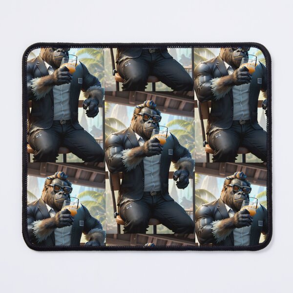 Item preview, a cool gorilla having a cold drink in the bar designed and sold by Pelzi100.