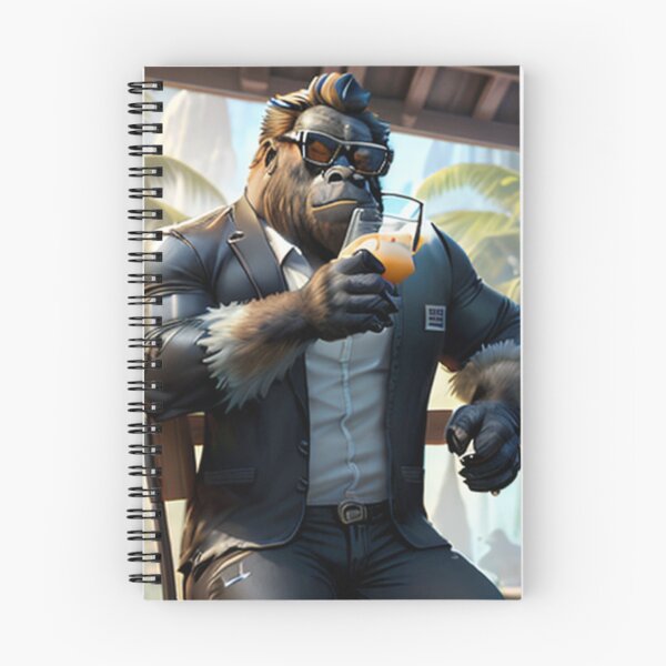Item preview, a cool gorilla having a cold drink in the bar designed and sold by Pelzi100.