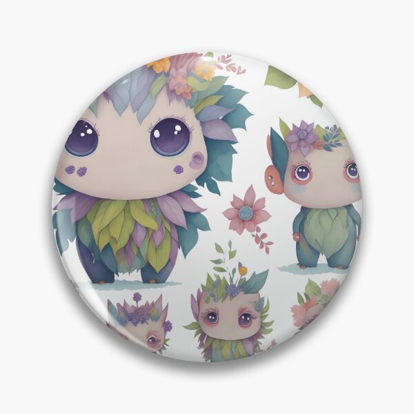 Item preview, Little monsters, Little devils with flower theme designed and sold by Piniatá P.