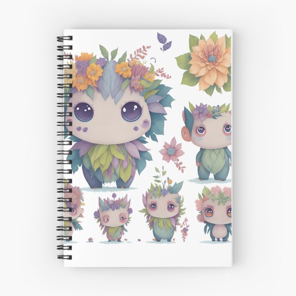 Item preview, Little monsters, Little devils with flower theme designed and sold by Piniatá P.