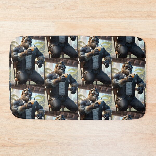 Item preview, a cool gorilla having a cold drink in the bar designed and sold by Pelzi100.