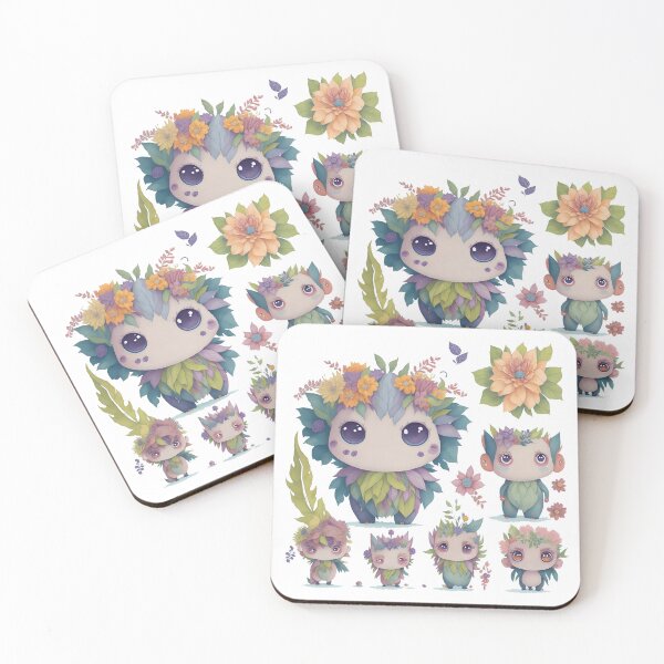 Item preview, Little monsters, Little devils with flower theme designed and sold by Piniatá P.