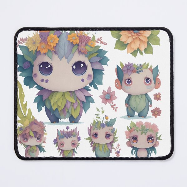 Item preview, Little monsters, Little devils with flower theme designed and sold by Piniatá P.