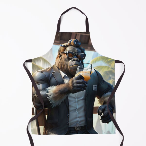 Item preview, a cool gorilla having a cold drink in the bar designed and sold by Pelzi100.