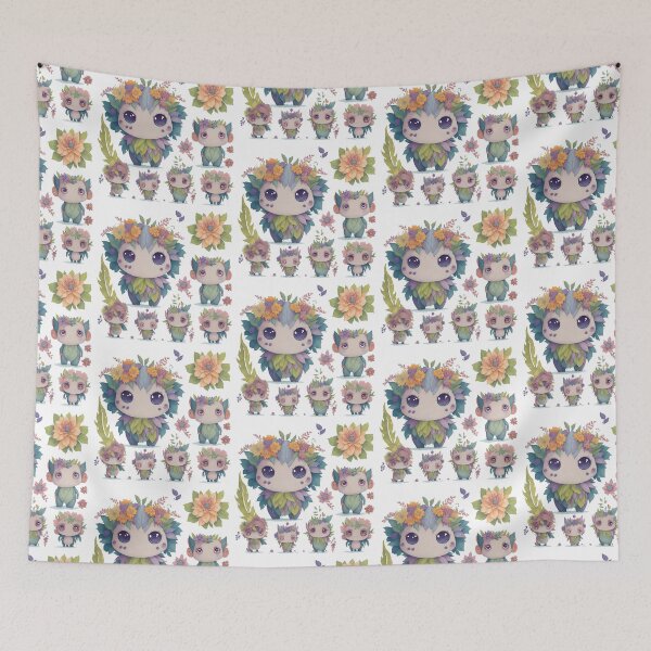 Item preview, Little monsters, Little devils with flower theme designed and sold by Piniatá P.