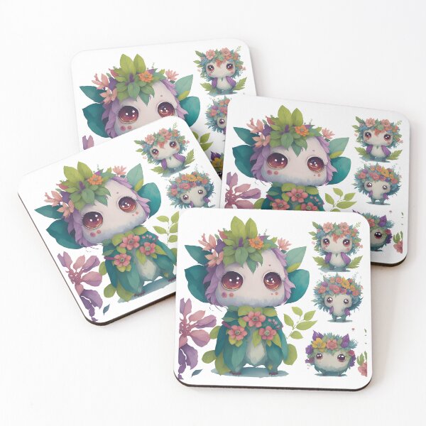 Item preview, Little monsters, Little devils with flower theme designed and sold by Piniatá P.