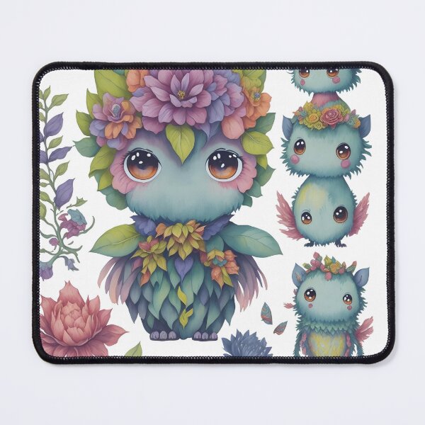 Item preview, Little monsters, Little devils with flower theme designed and sold by Piniatá P.