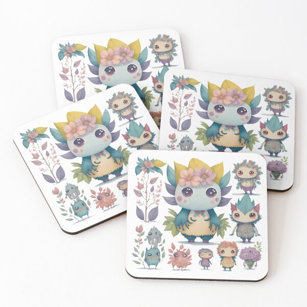 Item preview, Little monsters, Little devils with flower theme designed and sold by Piniatá P.