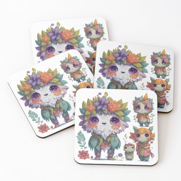Item preview, Little monsters, Little devils with flower theme designed and sold by Piniatá P.