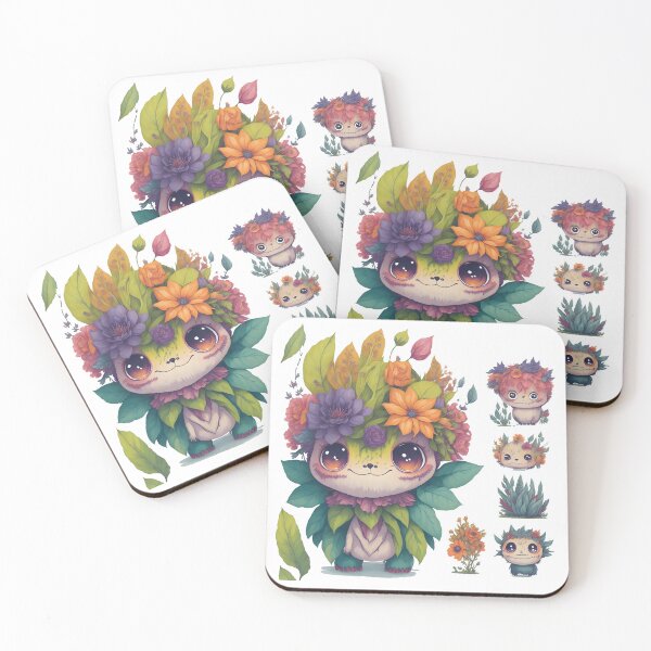 Item preview, Little monsters, Little devils with flower theme designed and sold by Piniatá P.