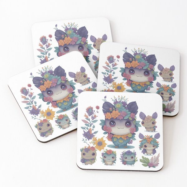 Item preview, Little monsters, Little devils with flower theme designed and sold by Piniatá P.